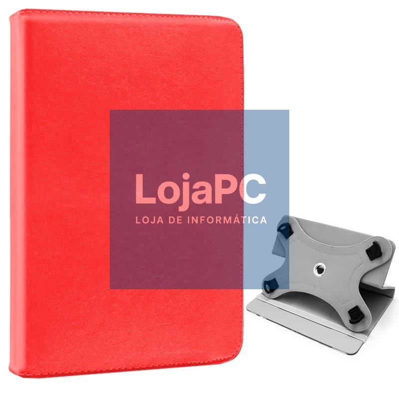 COOL Ebook Tablet Universal 9.7 - 11 Inches Leatherette Case Red (Square)