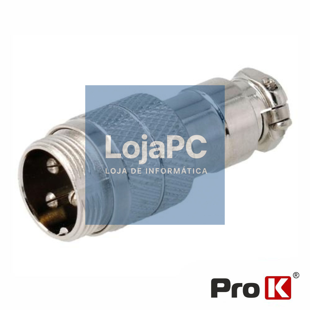 Ficha Microfone 3p Macho P/ Soldar PROK
