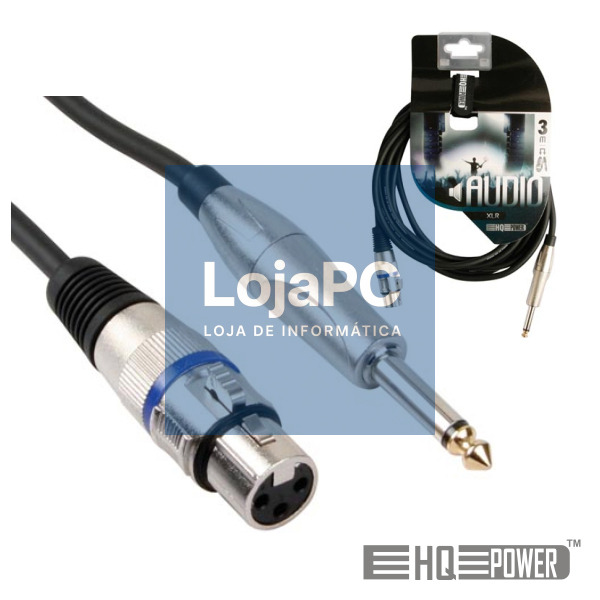 CABO XLR 3P FÊMEA / JACK 6.35MM MACHO 3M MN HQ POWER