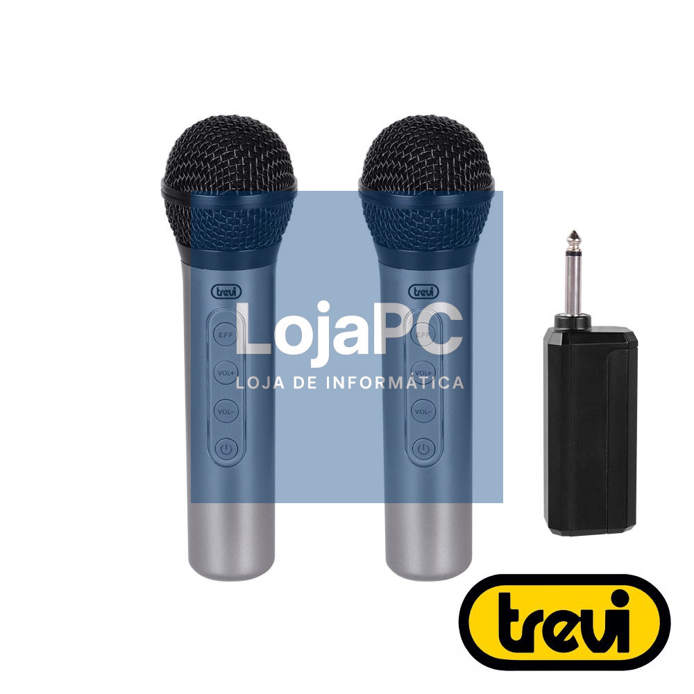 Conjunto 2 Microfones S/ Fios WIFI C/ Recetor TREVI