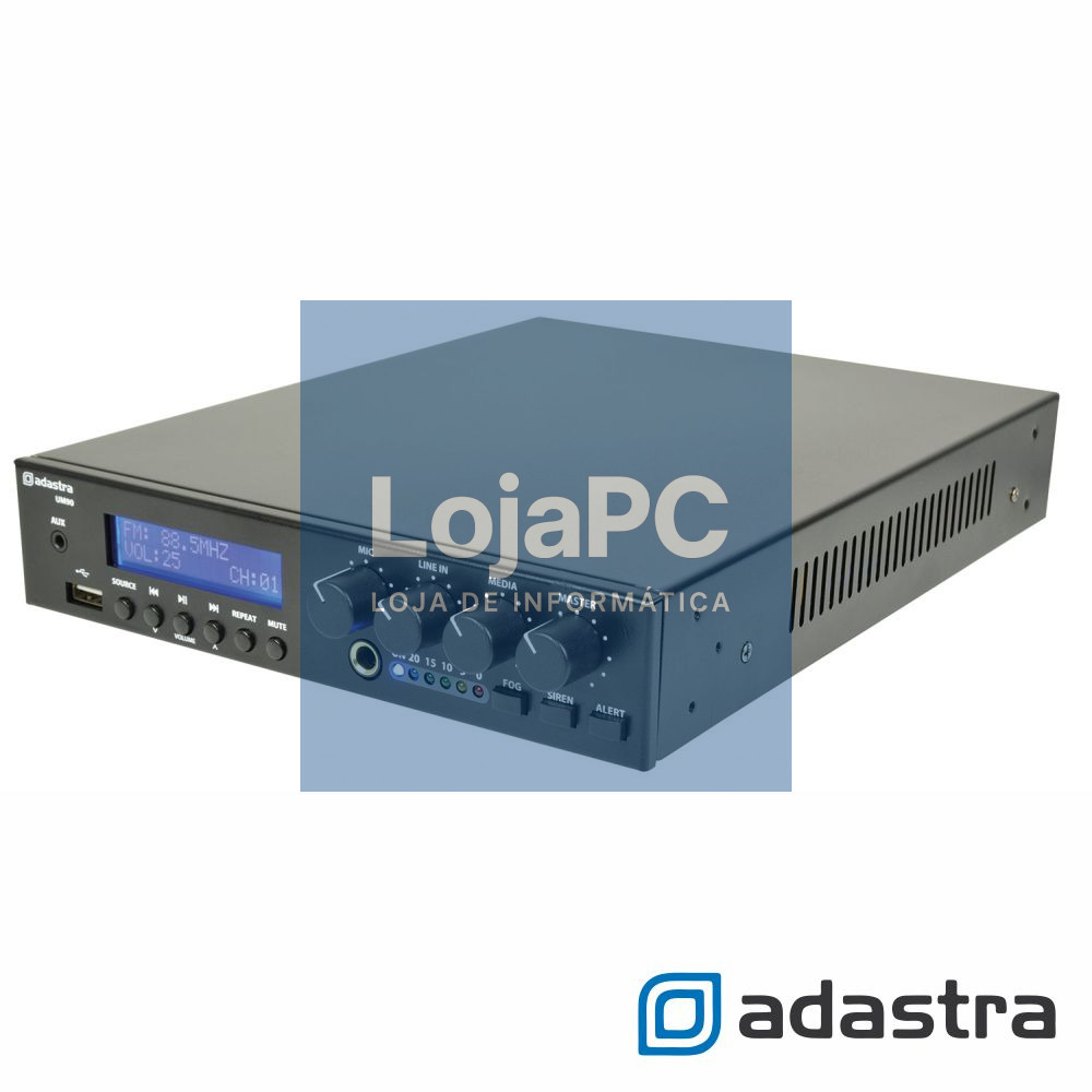 Amplificador 100V 90W USB/FM/BT ADASTRA
