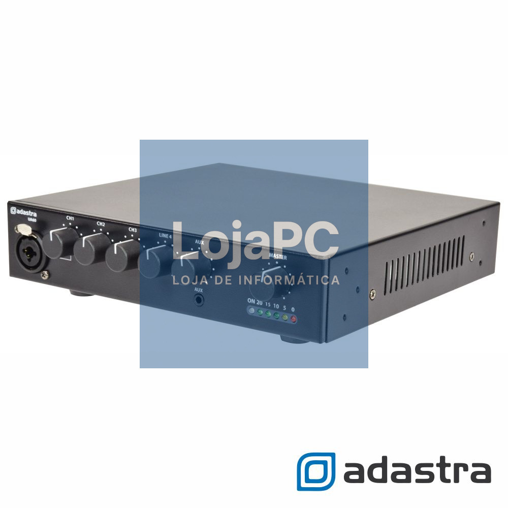 Amplificador 100V 60W 3 Canais ADASTRA