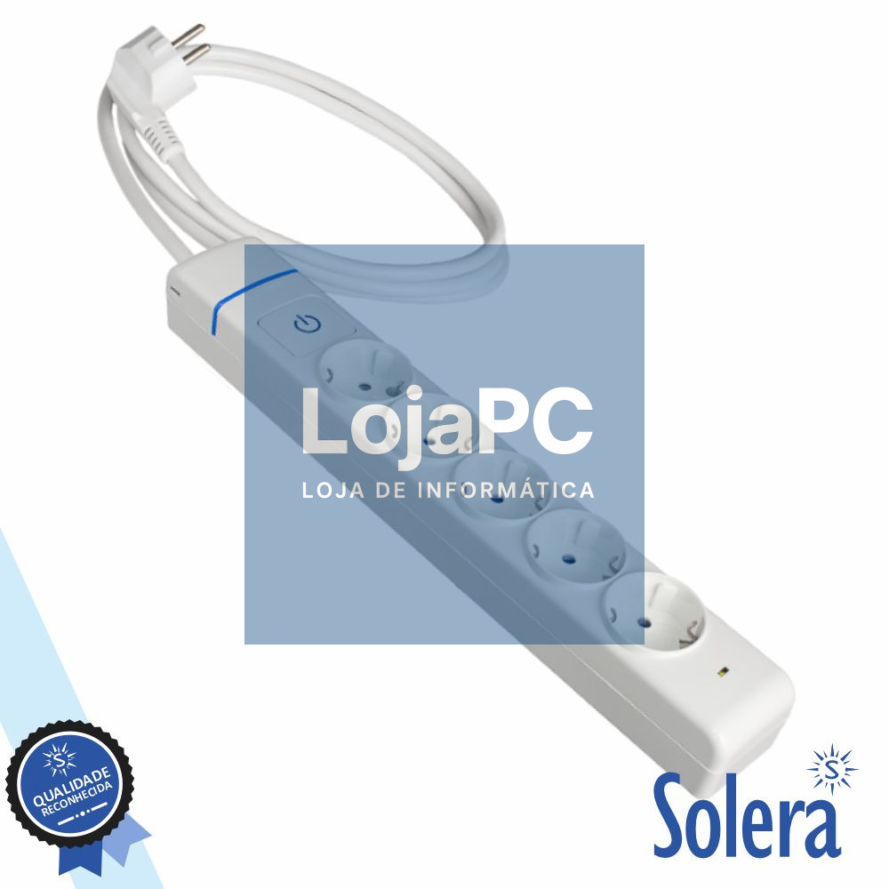 Tomada Elétrica C/ 5 Saídas Interruptor 1.5M ION SOLERA