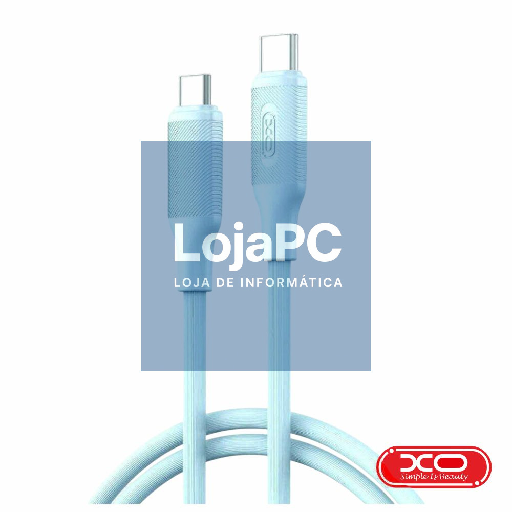 Cabo USB-C Macho / USB-C Macho 1m 60W PD Azul XO
