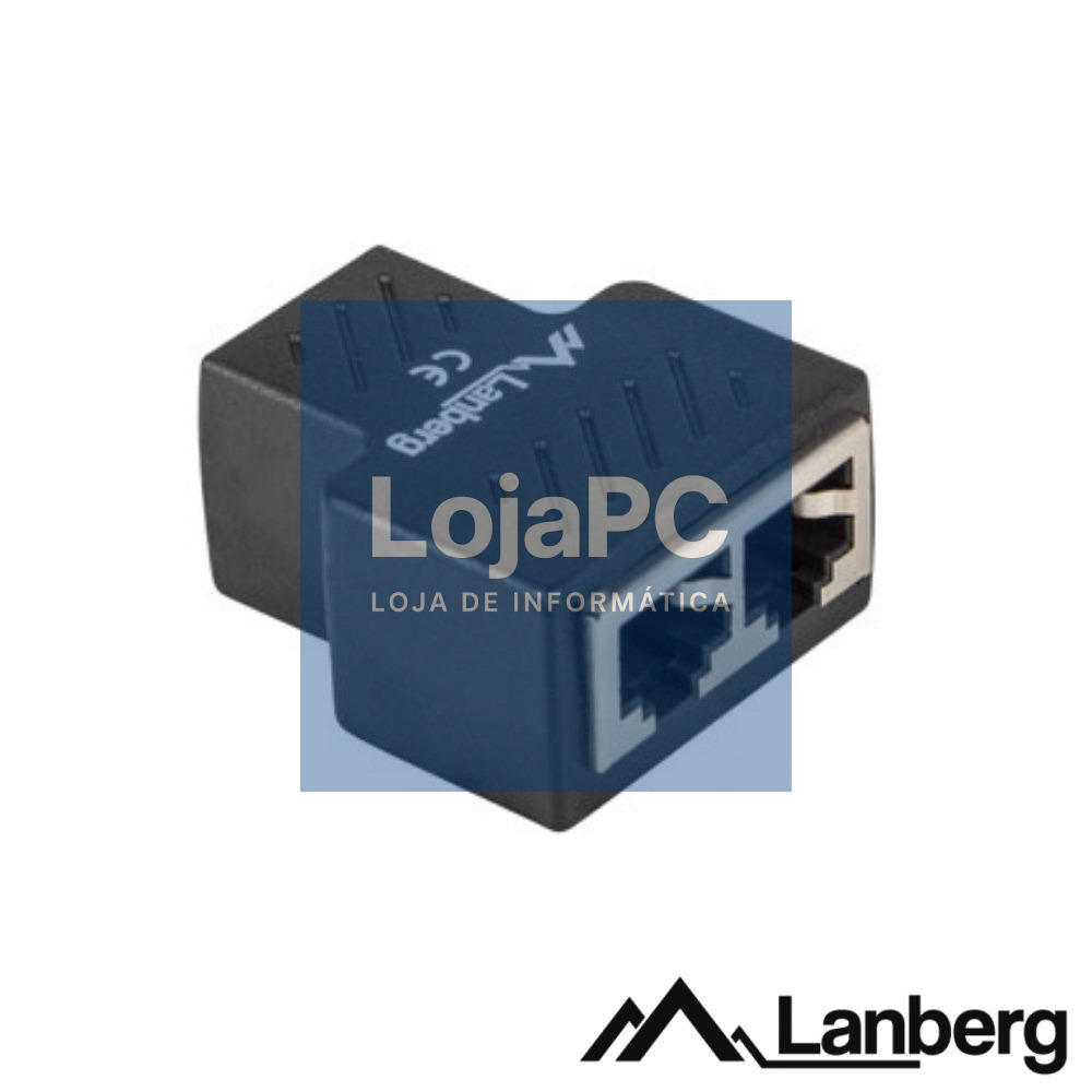Ficha Adaptadora RJ45 Fêmea p/ 2 RJ45 Fêmea LANBERG