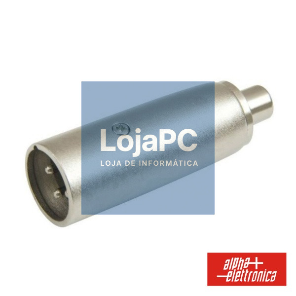 FICHA ADAPTADORA XLR 3P MACHO / RCA FÊMEA