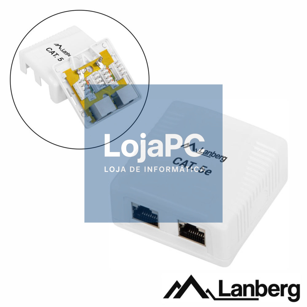 Tomada de Superfície RJ45 C/ 2 Saídas LANBERG