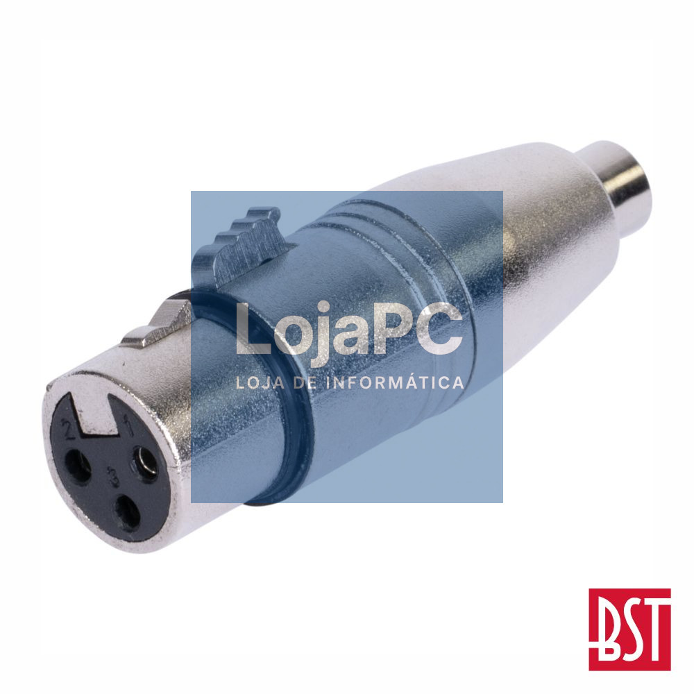 Ficha Adaptadora XLR 3p Fêmea / RCA Fêmea BST