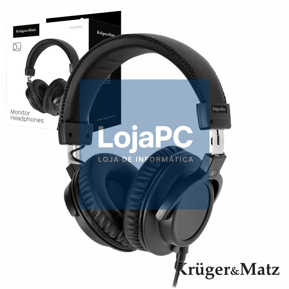 Auscultadores DJ PRO Preto KRUGER MATZ