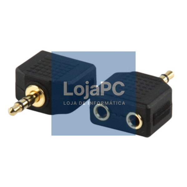 FICHA ADAPTADORA JACK 3.5MM MACHO ST / 2 JACK 3.5MM FÊMEA ST
