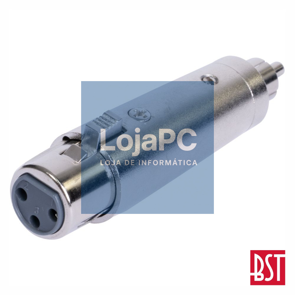 Ficha Adaptadora XLR 3p Fêmea / Rca Macho BST