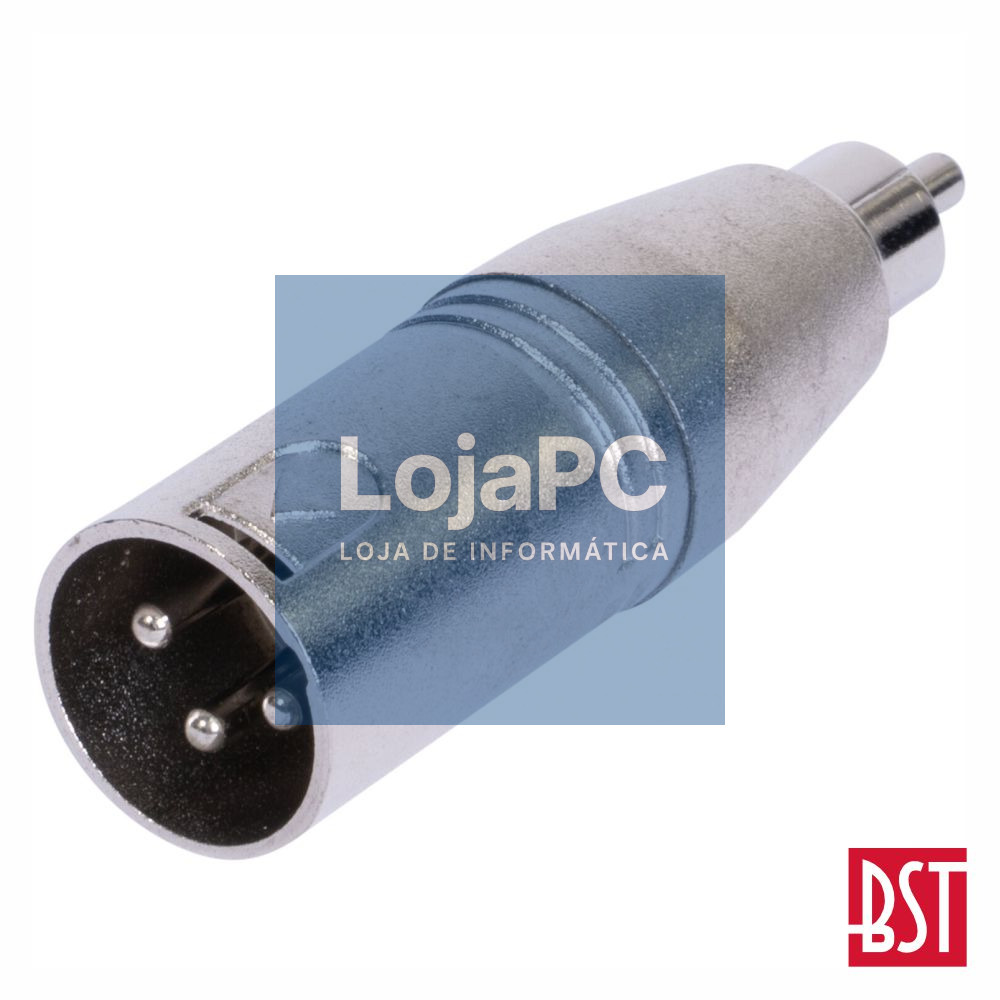 Ficha Adaptadora XLR 3p Macho / Rca Macho BST