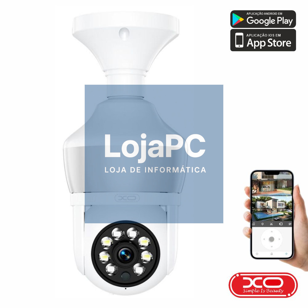 Câmara Vigilância IP 2304x1296px 3MP WiFi+BT XO