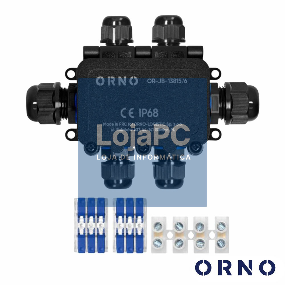 Caixa De Derivação Estanque 6 Vias IP68 IK09 ORNO