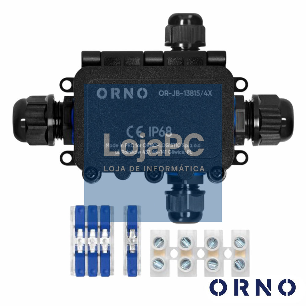 Caixa De Derivação Estanque 4 Vias IP68 IK09 ORNO