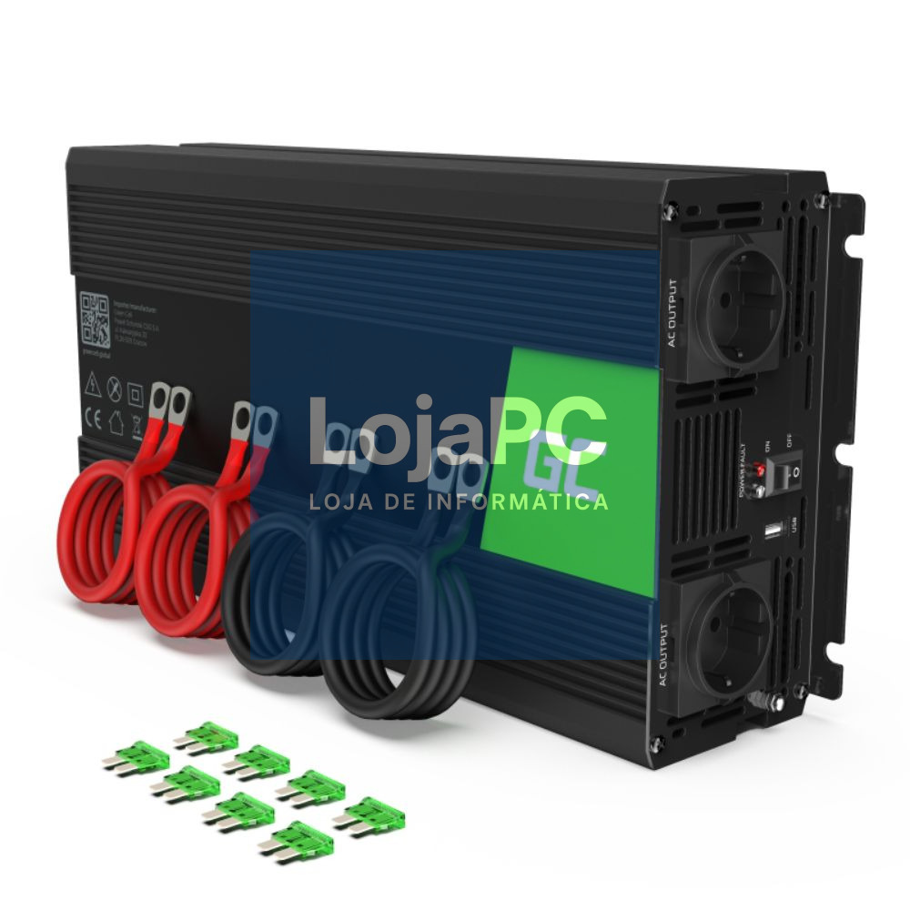 Conversor 12V-230V 2000W Onda Modificada GREEN CELL