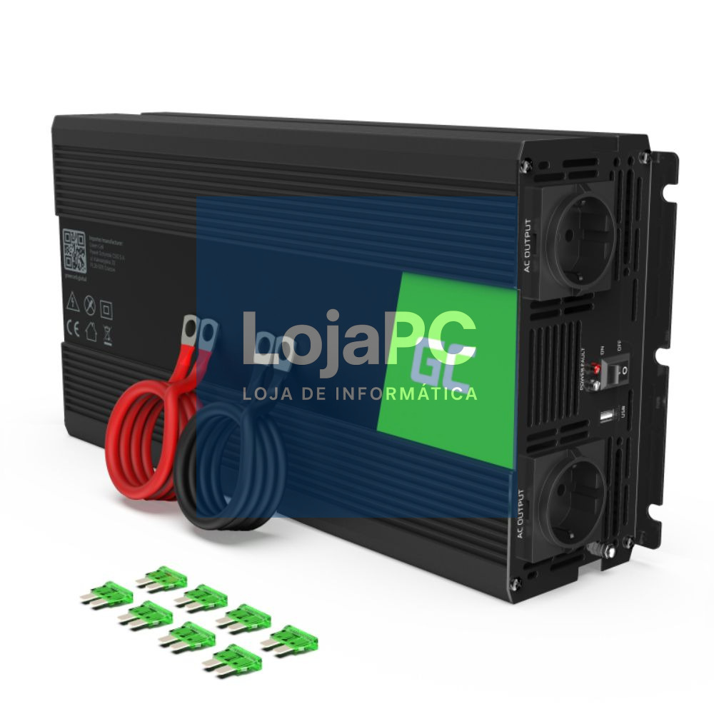 Conversor 12V-230V 1500W Onda Modificada GREEN CELL