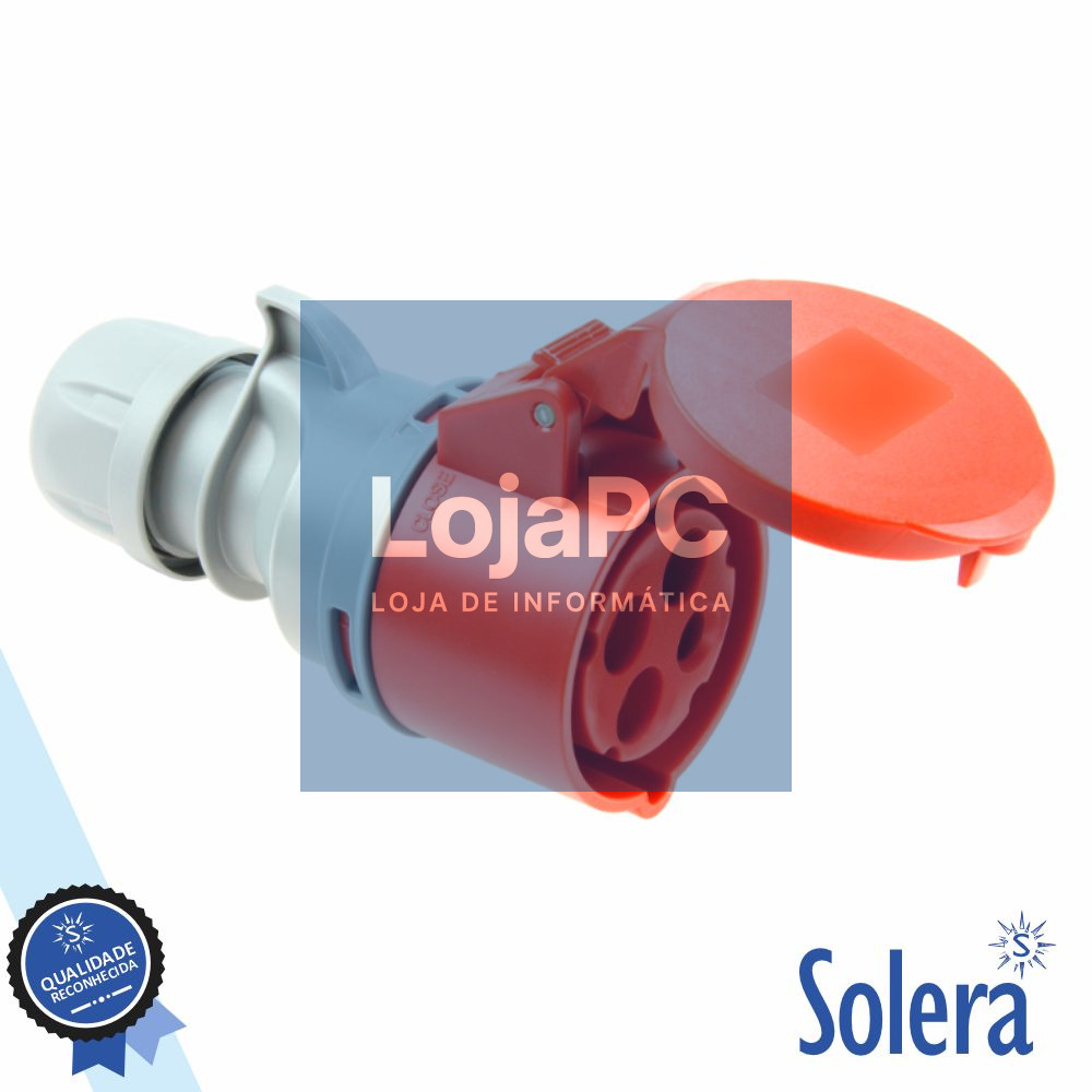 Ficha Industrial CEE Fêmea 16A 3P+T 400V IP44 SOLERA