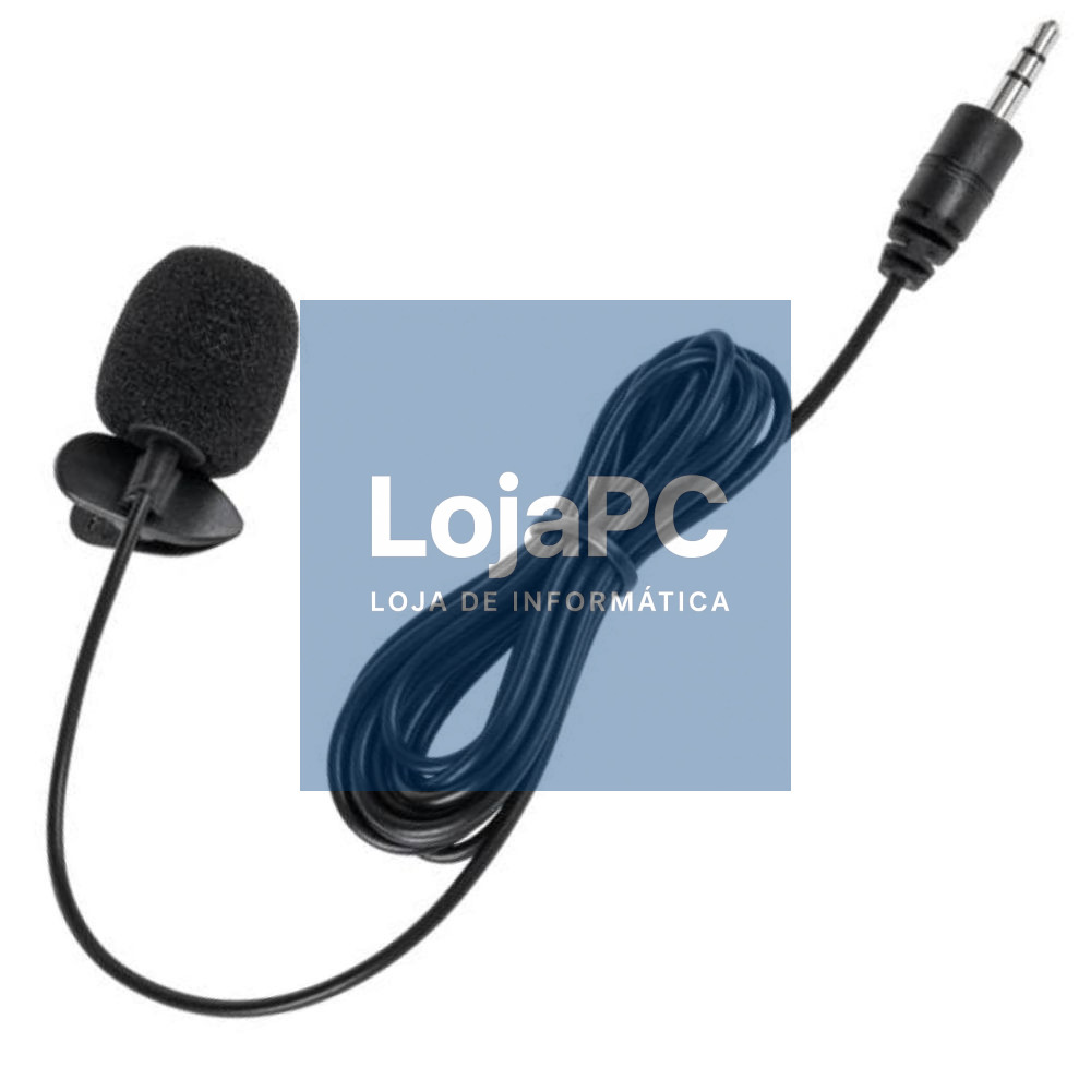 Microfone Lapela Condensador Preto