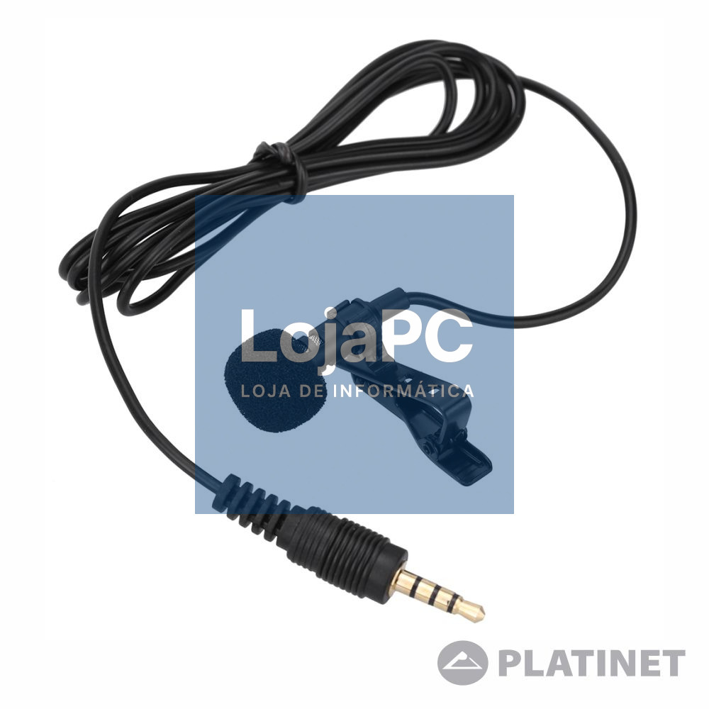Microfone Lapela Preto