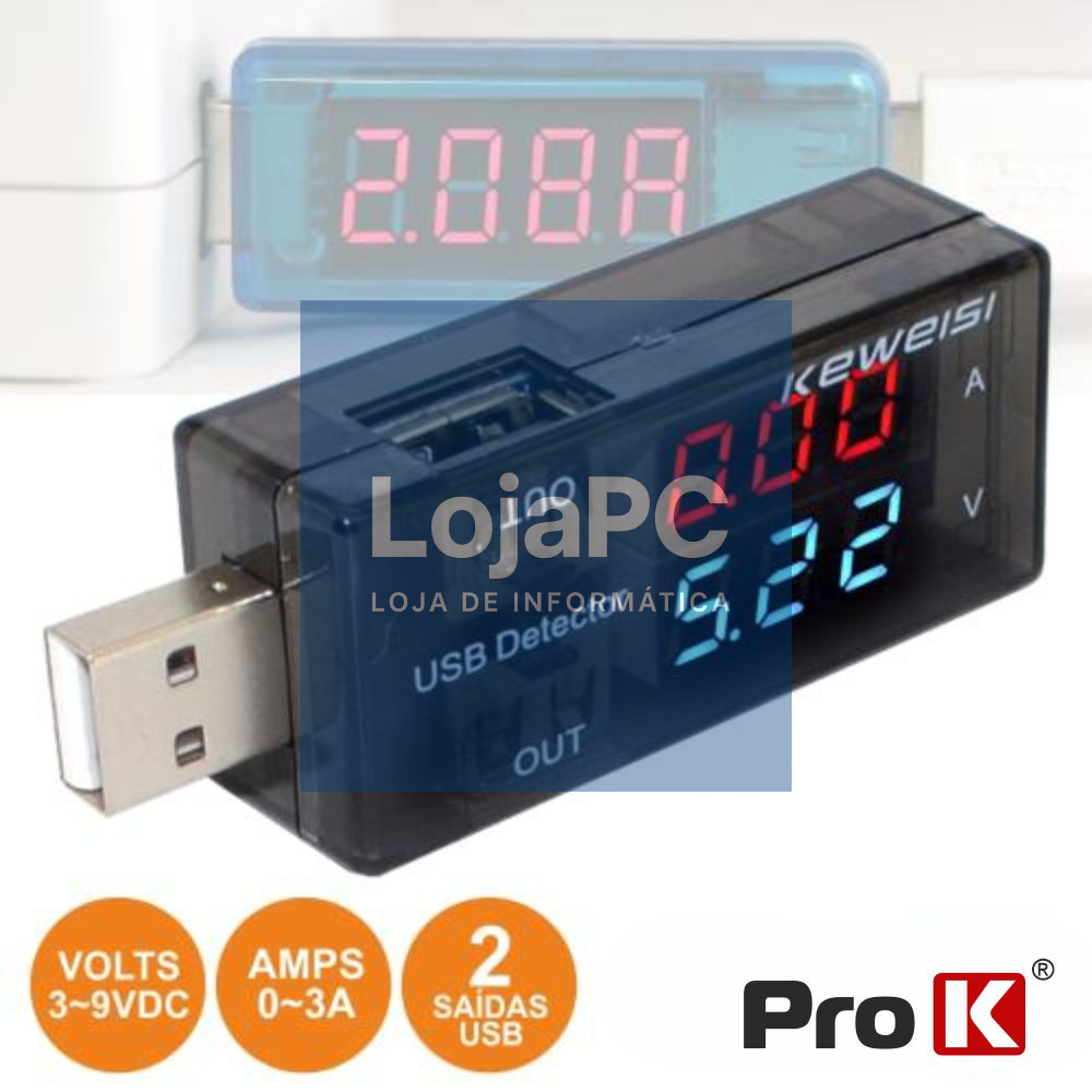 TESTADOR USB 3-9V PROK