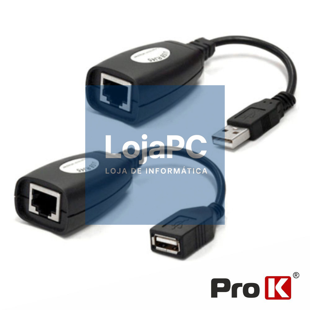 CABO ADAPTADOR EXTENSÃO USB / RJ45 50M PROK