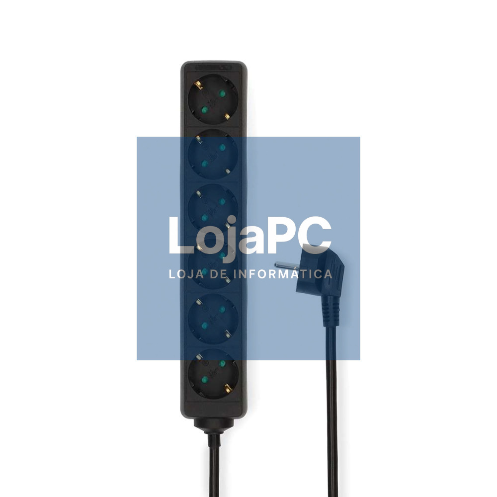 Tomada Elétrica c/ 6 Saídas Interruptor Proteção 1.5m NEDIS