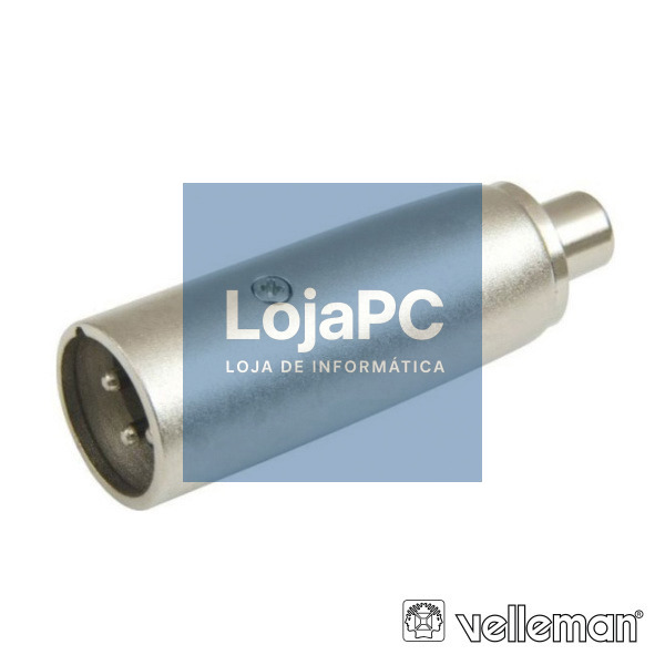 FICHA ADAPTADORA XLR 3P MACHO / RCA FÊMEA