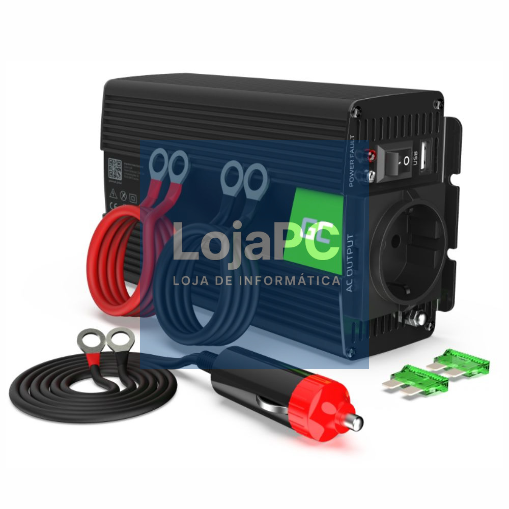 Conversor 24V-230V USB 500W Onda Modificada GREEN CELL