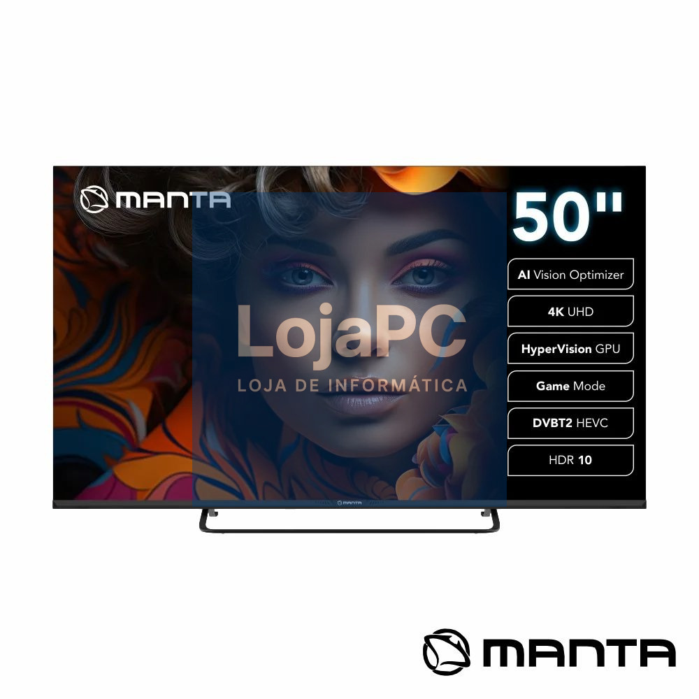 Smart TV LED Frameless 50" UHD 4K HDMI DVB-T2/T/C MANTA