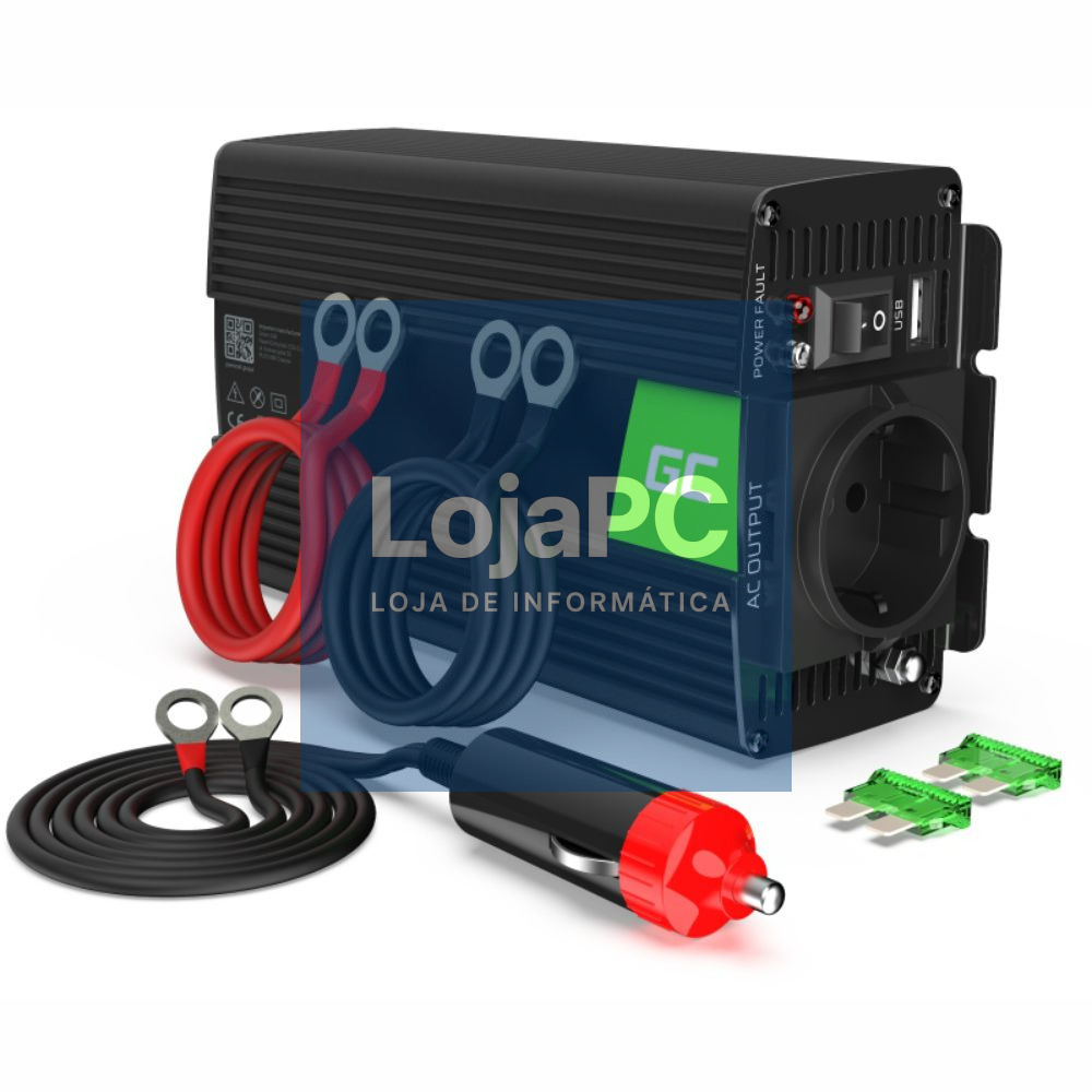 Conversor 24V-230V USB 300W Onda Modificada GREEN CELL