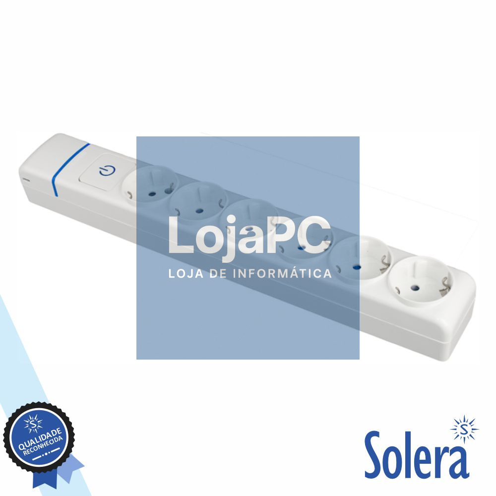Extensão Elétrica 6x Schuko C/ Interruptor SOLERA