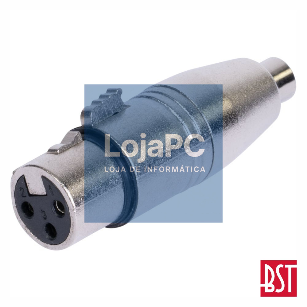 Ficha Adaptadora XLR 3p Fêmea / RCA Fêmea BST