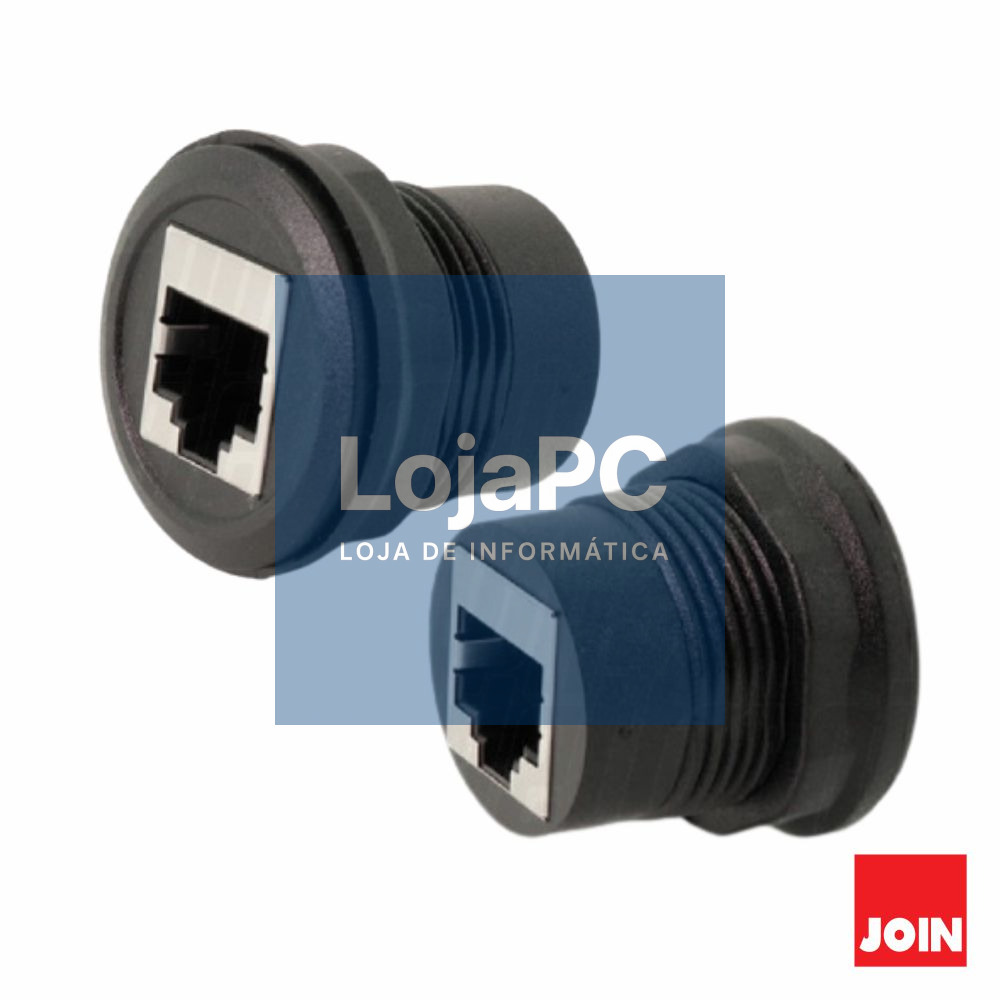 Ficha Adaptadora RJ45 Fêmea / Fêmea painel Ø25cm JOIN