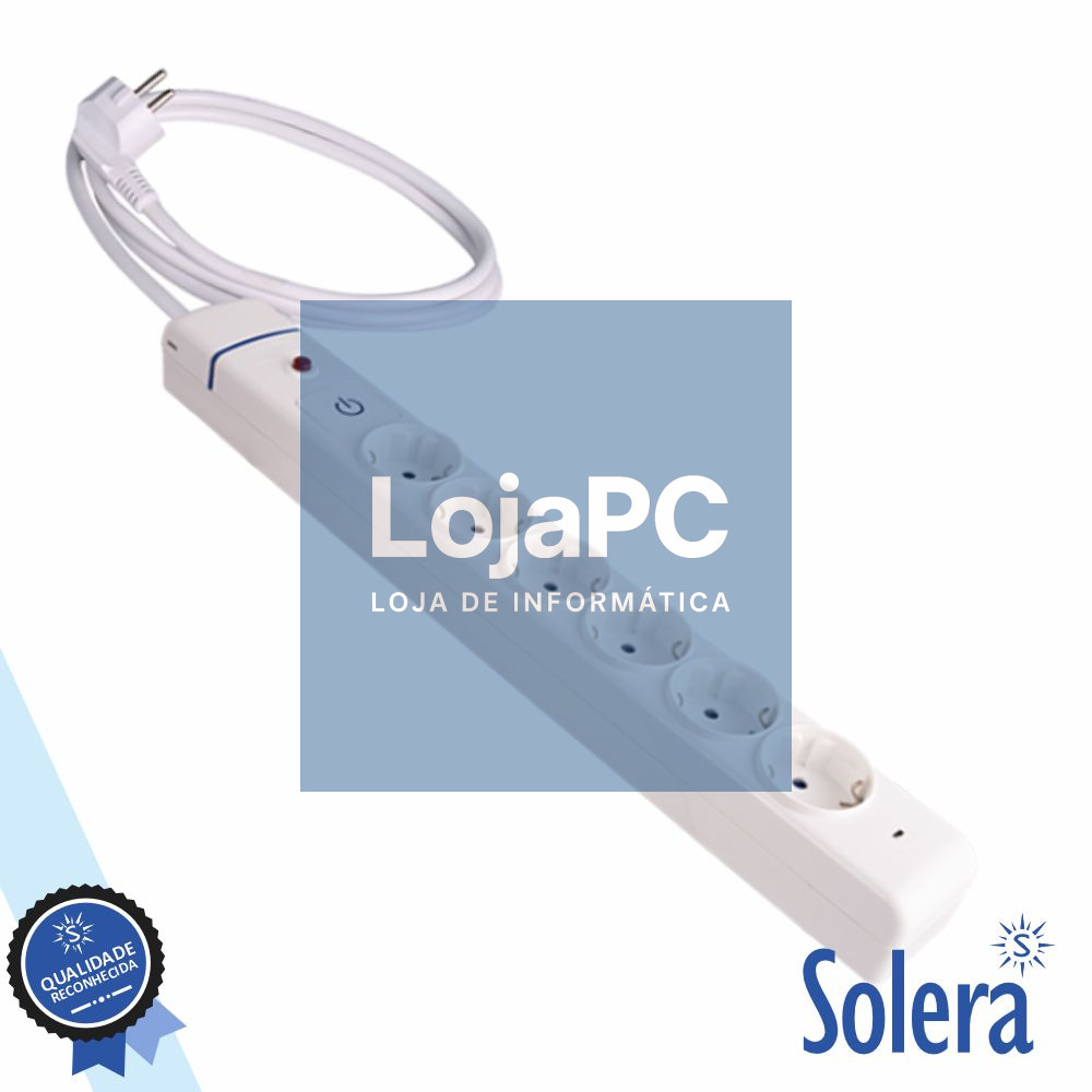 Tomada Elétrica C/ 6 Saídas Interruptor 1.5M ION SOLERA