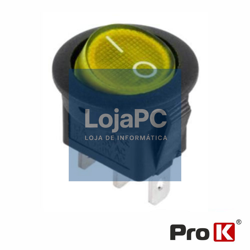Interruptor Basculante C/ Luz 16A-250V Spst On-Off 25x PROK