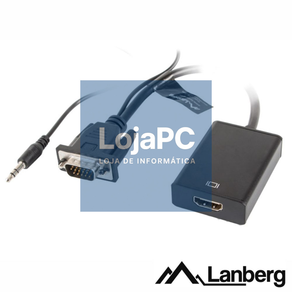 Cabo Adaptador VGA C/ Áudio p/ HDMI LANBERG