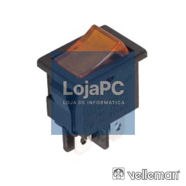 INTERRUPTOR BASCULANTE C/ LUZ 5A-250V DPST ON-OFF VELLEMAN