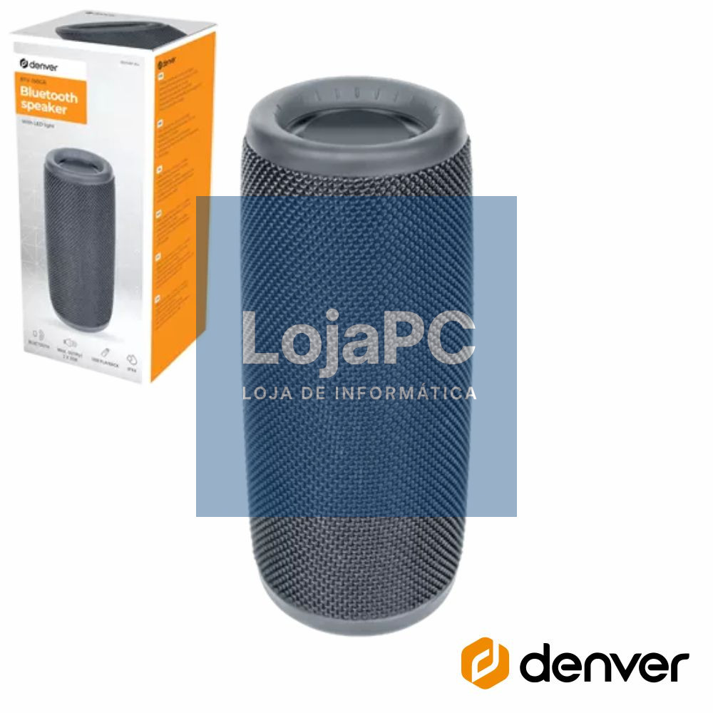 Coluna Bluetooth Portátil Bat/Mp3 DENVER