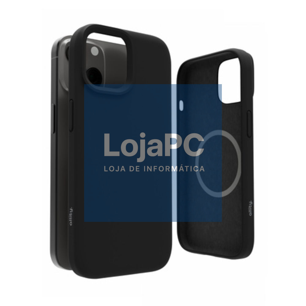 Capa de Silicone Para Iphone 15 Preto C/ MagSafe ALLITY