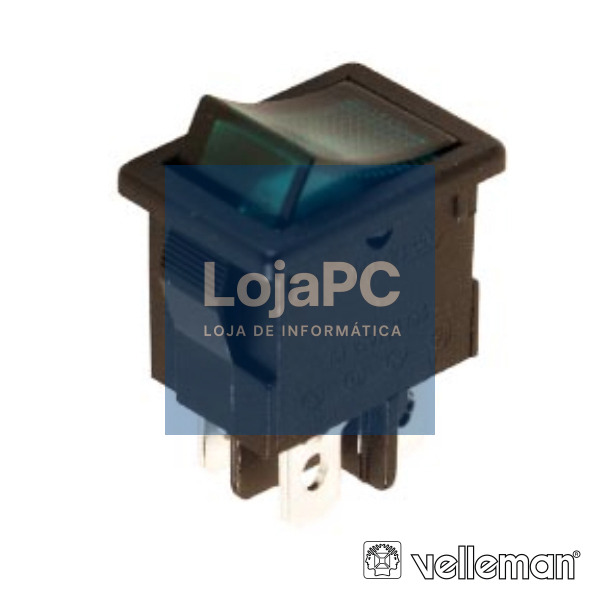 INTERRUPTOR BASCULANTE C/ LUZ 5A-250V DPST ON-OFF VELLEMAN
