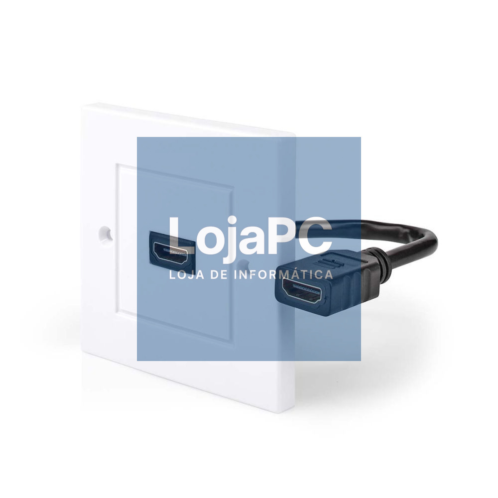 Ficha Adaptadora HDMI Fêmea / Fêmea Embutir Parede