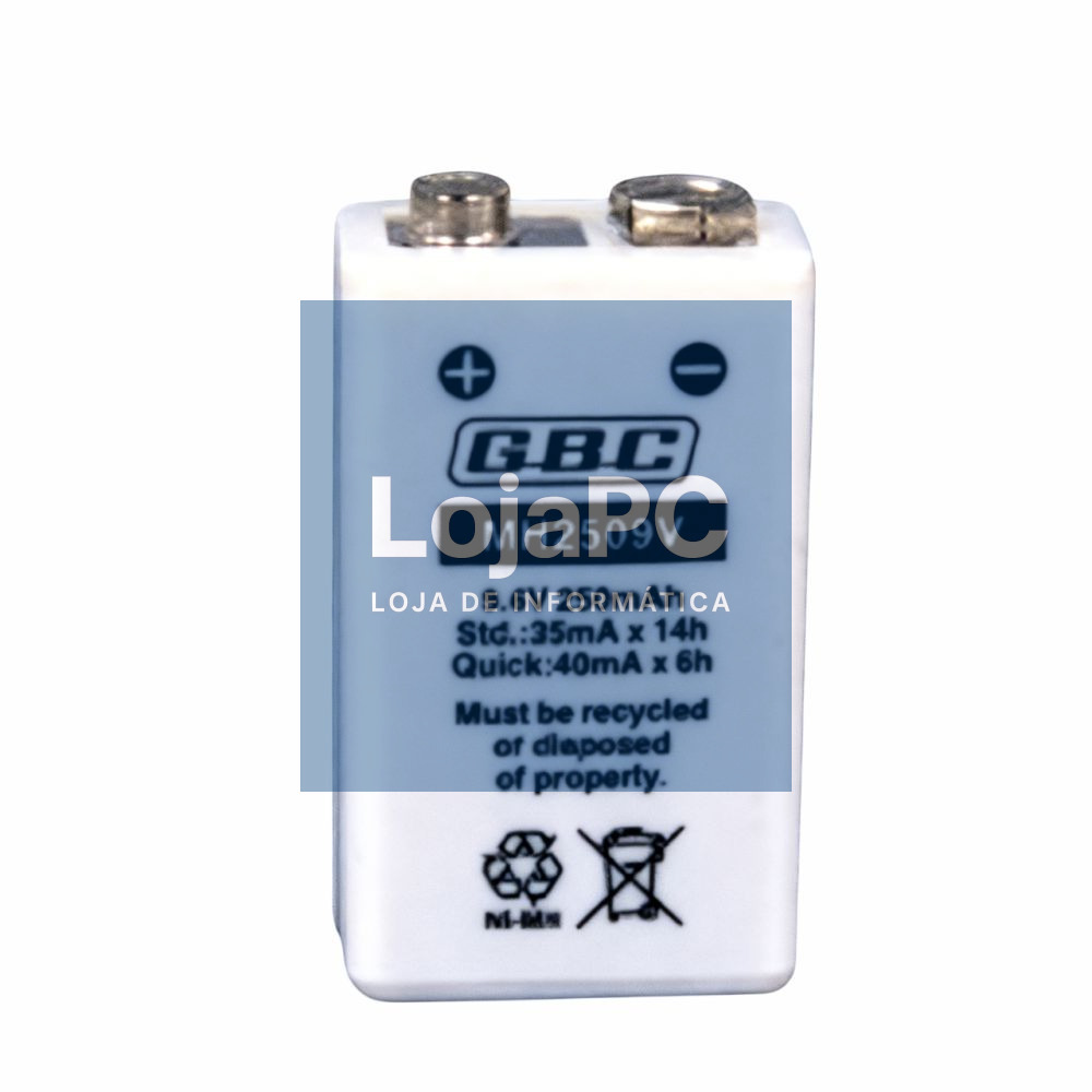 Pilha Recarregável NI-MH 6HR61 9V 250mAh