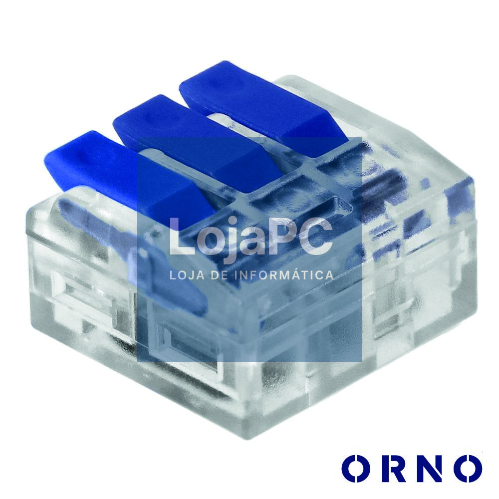 Ligador Rápido C/ Patilha 3 Condutores 0.75-4mm² 10x ORNO