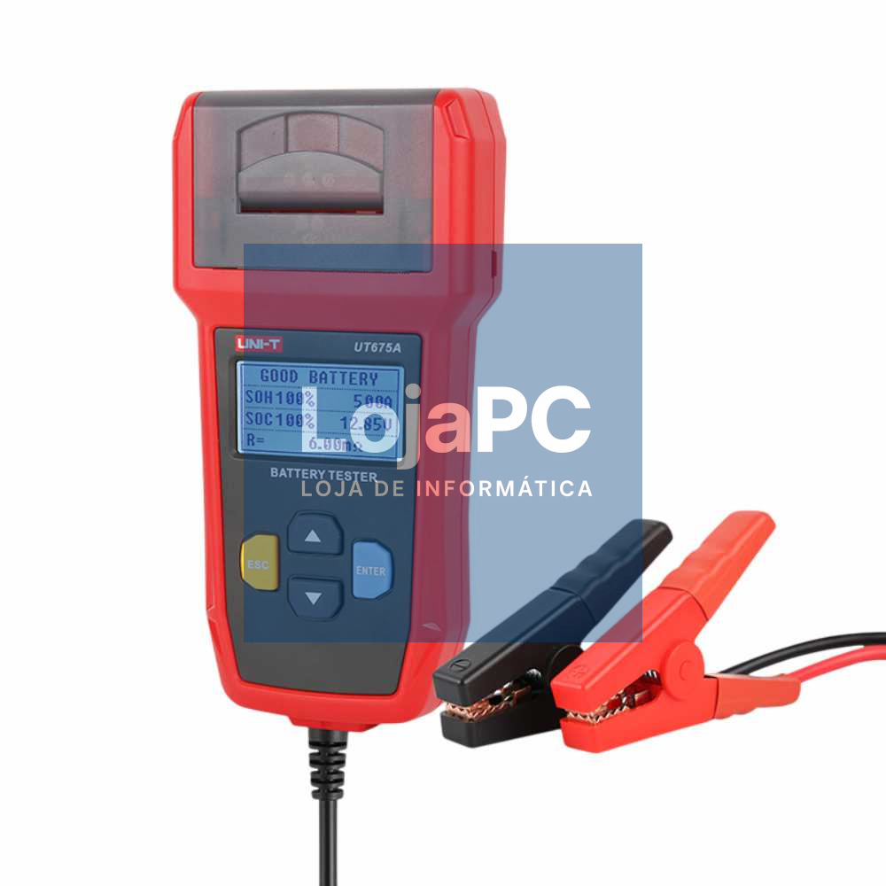 Testador De Baterias De Automóvel Digital C/USB E Impressora