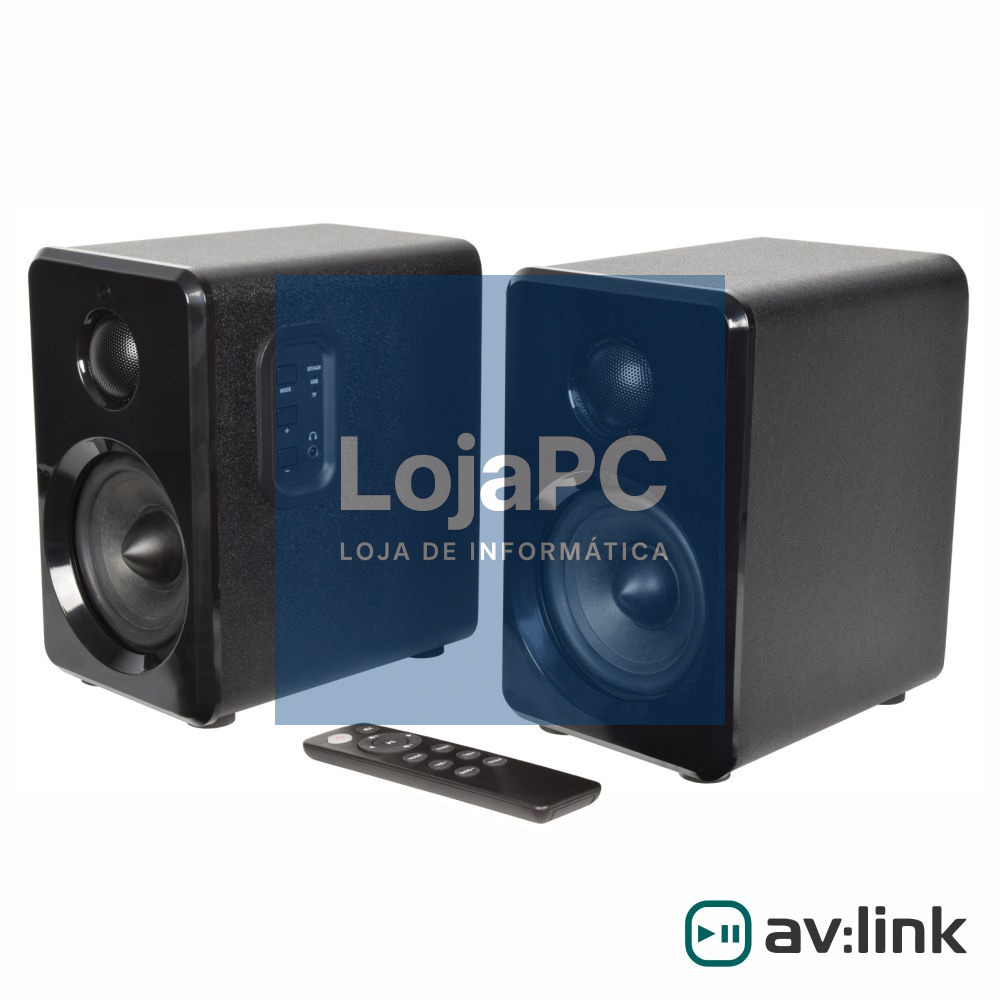 Conjunto 2 Colunas Ativa/Passiva 3.5" 30W Preto USB/BT/AUX