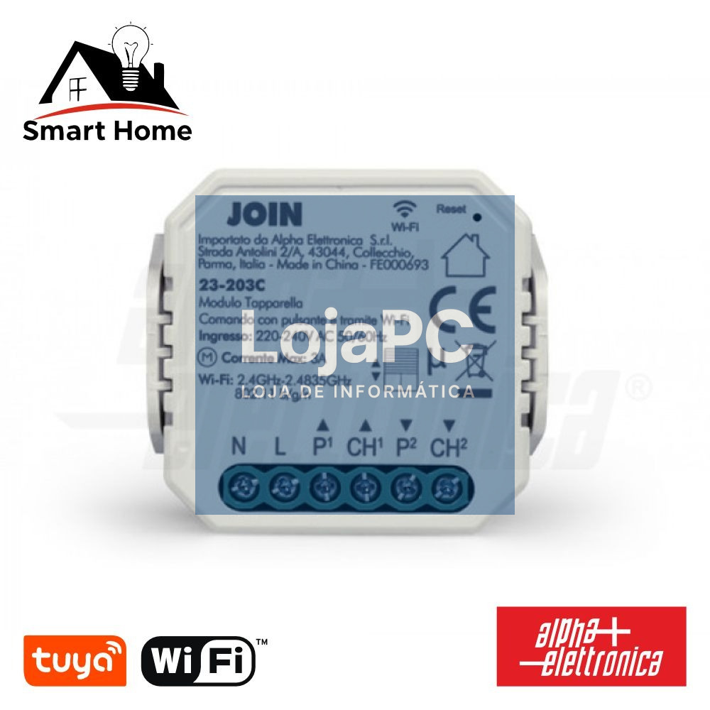 Módulo Automação P/ Controlo de Estores WiFi Tuya ALPHA