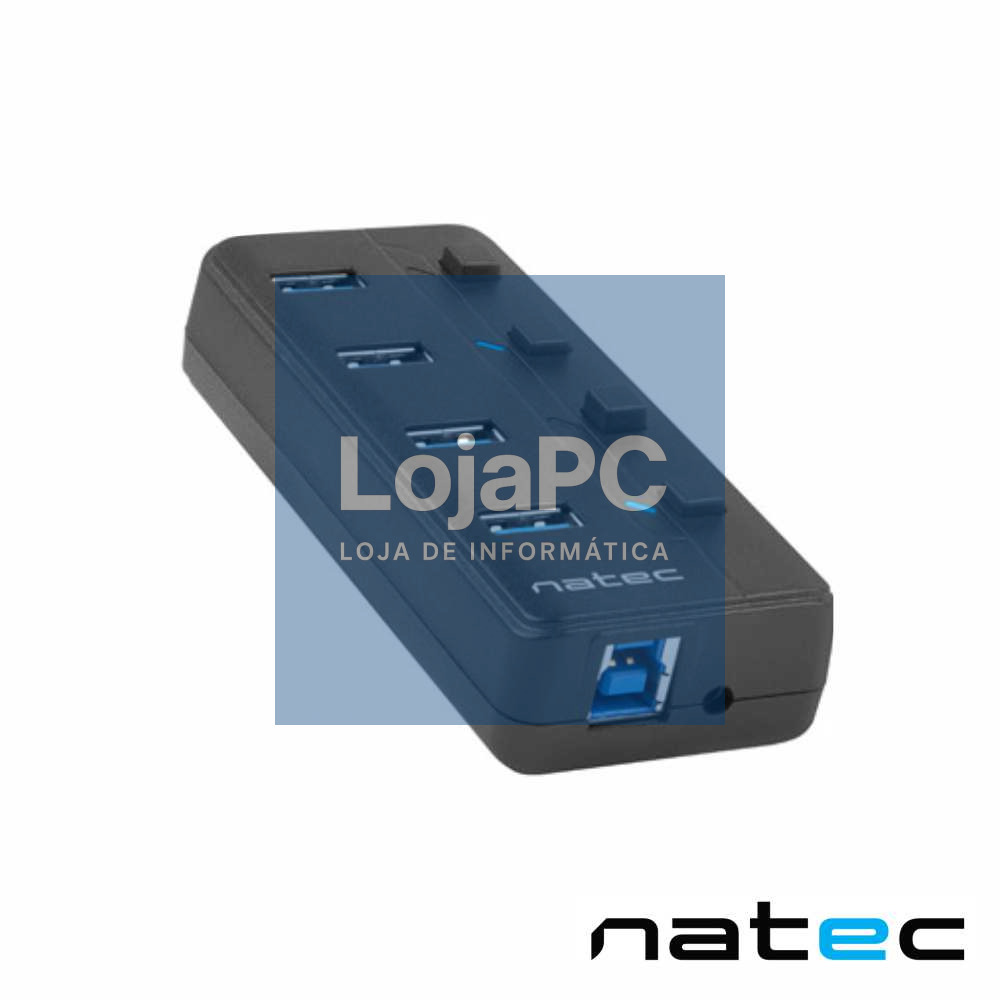 Hub USB 3.0 C/ 4 Portas Interruptores Individuais NATEC