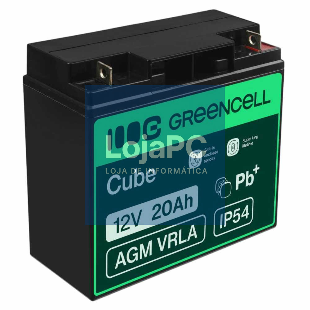 Bateria Chumbo Gel AGM 12V 20A GREEN CELL