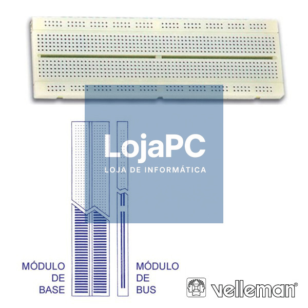PLACA DE ENSAIO MULTIFUNÇÕES C/ 840 PONTOS VELLEMAN